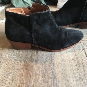 Sam Edelman Petty Black Suede Ankle Bootie